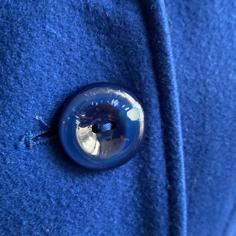 Blue wool coat - Picture 3 of 4